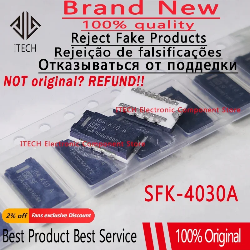 10pcs/lot Original SFK-4030A SFK4030A SFK4030 30A 80V Number Of Battery Strings10-14 Three End Lithium Battery Fuse 100% New