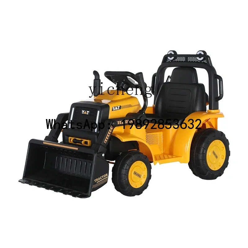 AD الأطفال سيارة كهربائية البغل عربة الهندسة شحن جرافة يمكن الجلوس محرك مزدوج التحكم عن بعد سيارات لعبة #2