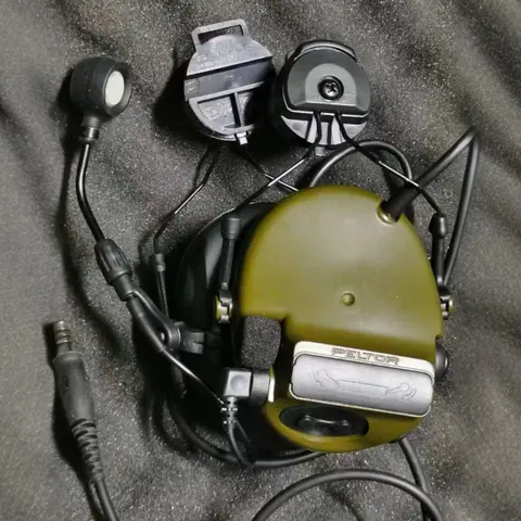 TCA replica XPI VI PELTOR with ARC hanger pickup noise cancelling headphones with side label