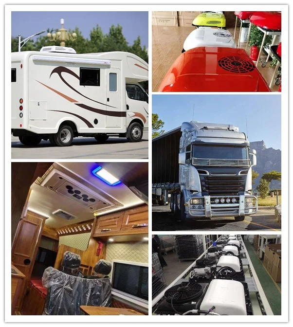 New Type All In One 24v 12v Rooftop Mini Truck Roof Parking Air Cooler Air Conditioner
