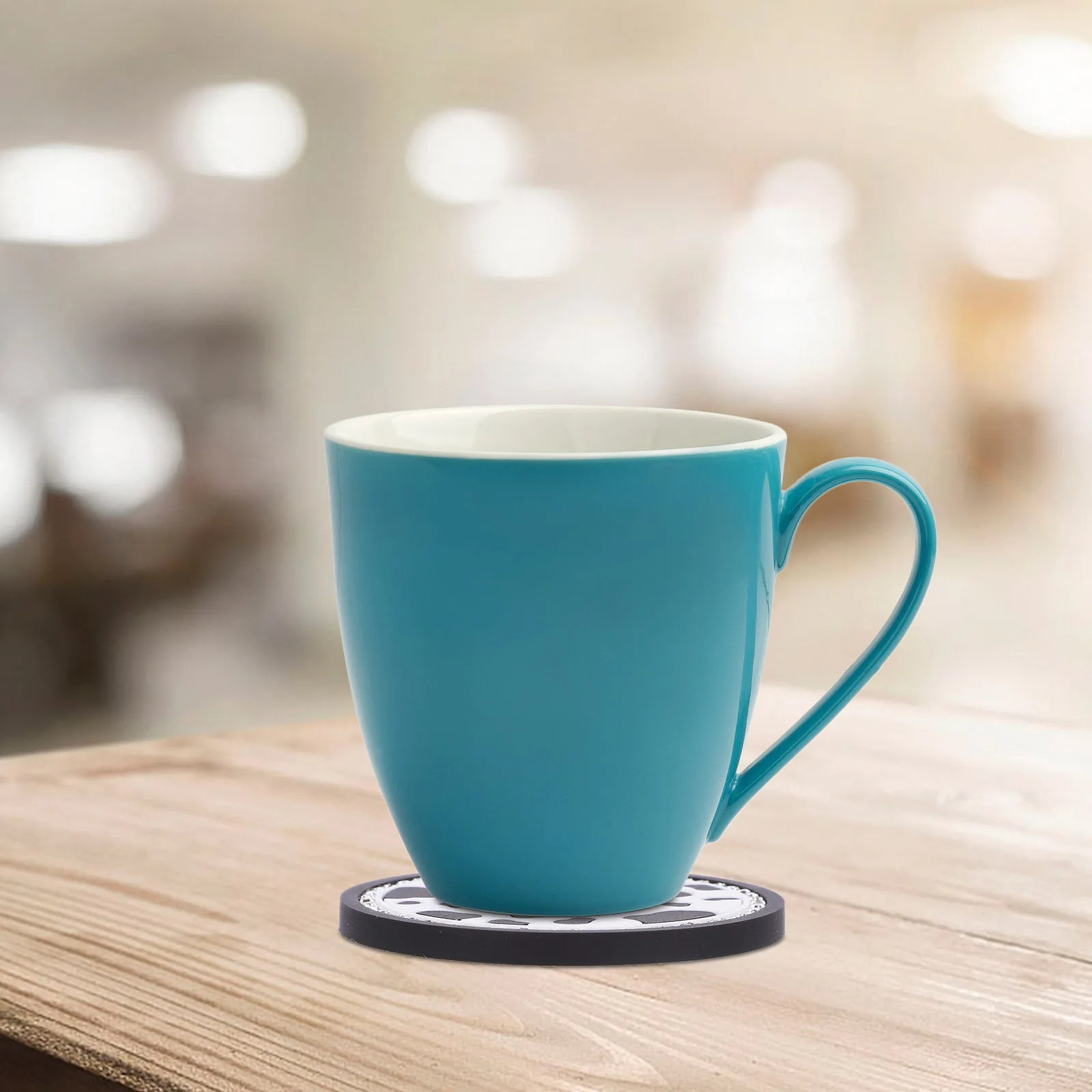 

2Pcs Cow Print Car Cup Mat Anti-Slip Design for Vehicle Interiors Fashionable Cup Holder Coaster Car Accessories for Women