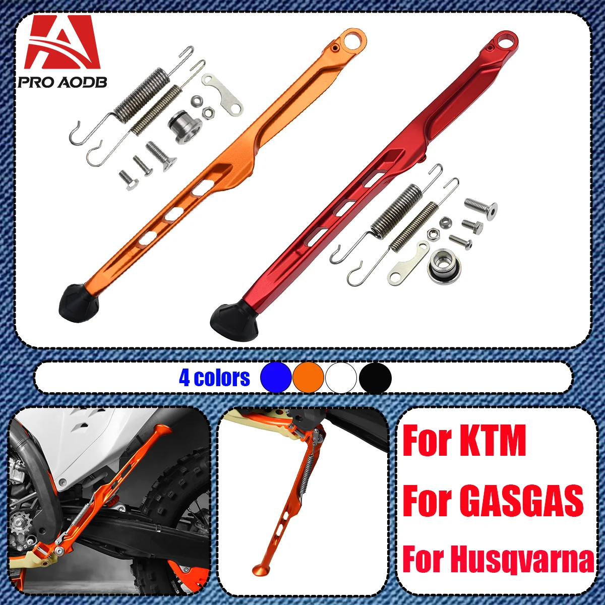 

Motocross Kickstand Side Stand Spring Kit For Husqvarna KTM EXC EXCF XCW XCF-W XC XCF 125 150 250 300 350 450 2023 2024 Enduro