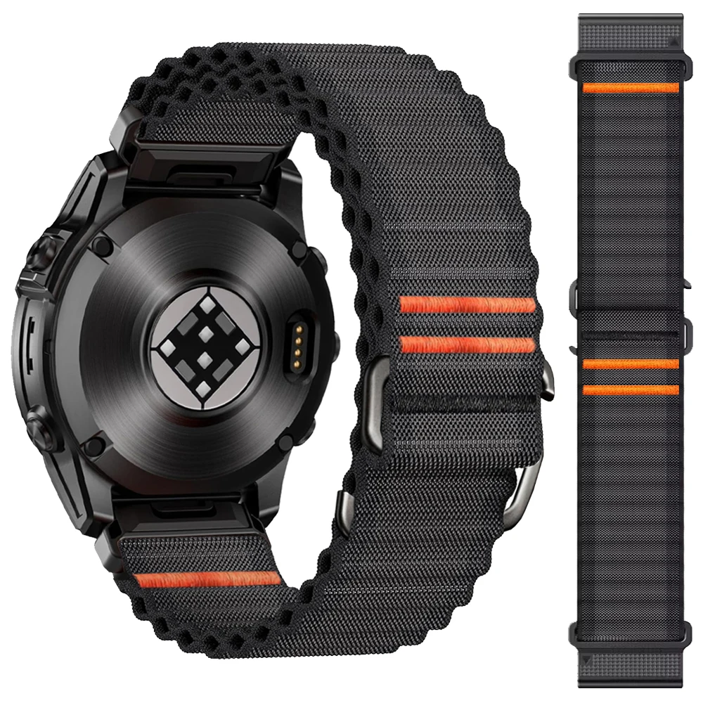QuickFit 22 mm 26 mm gewebtes Nylonarmband für Garmin Fenix 8 Pro 51 mm 47 mm E 7 7X Pro 6 6X 5X/Epix/Tactix 8/Instinct 3/965 Uhrenarmband