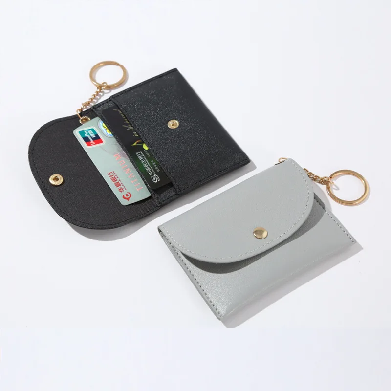 Fashionable New Envelope Card Bag Women's Purse Simple Fashion Classic Solid Color Zipper Purse Female Ins Portable