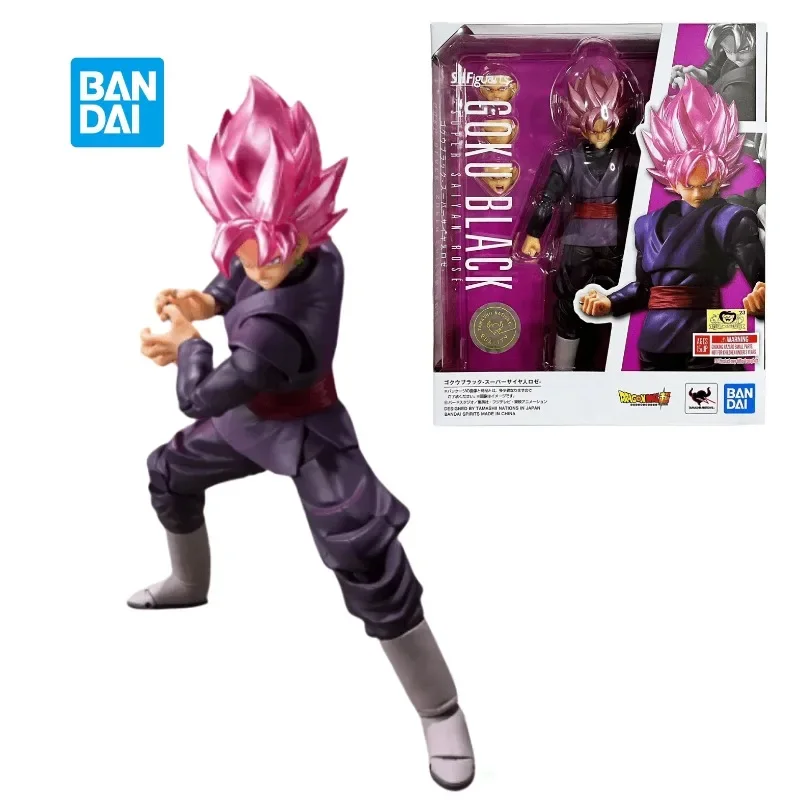 In Stock Original Bandai Dragon Ball Shfiguarts Super Goku Black Zamasu Anime Action Figure Model Collectible Toys Hoilday Gifts