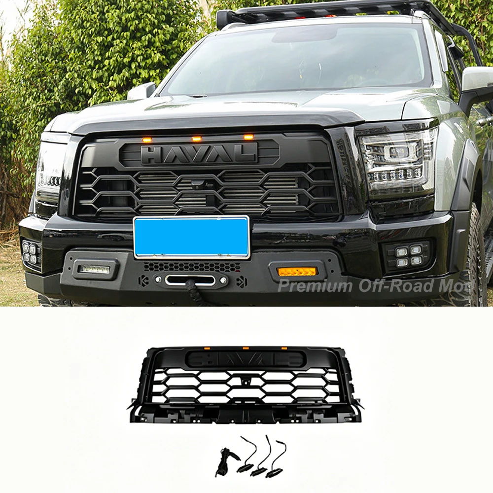 For 23-25 Haval H5 grille modification black warrior front bumper redwood grille modification accessories exterior decoration