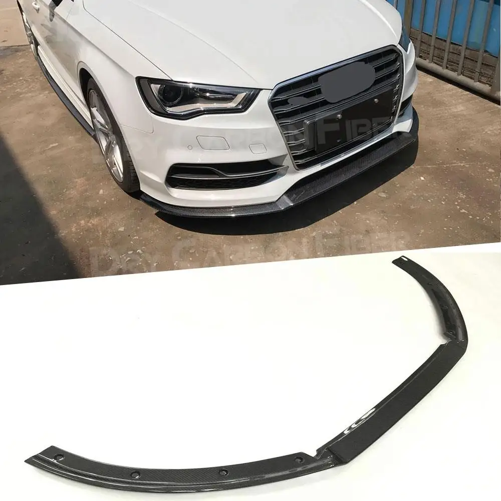 Carbon Fiber Front Bumper Lip Spoiler for Audi Sline S3 Sedan Not A3 Standard 2013 2014 2015 2016 2017 2018 Car Styling