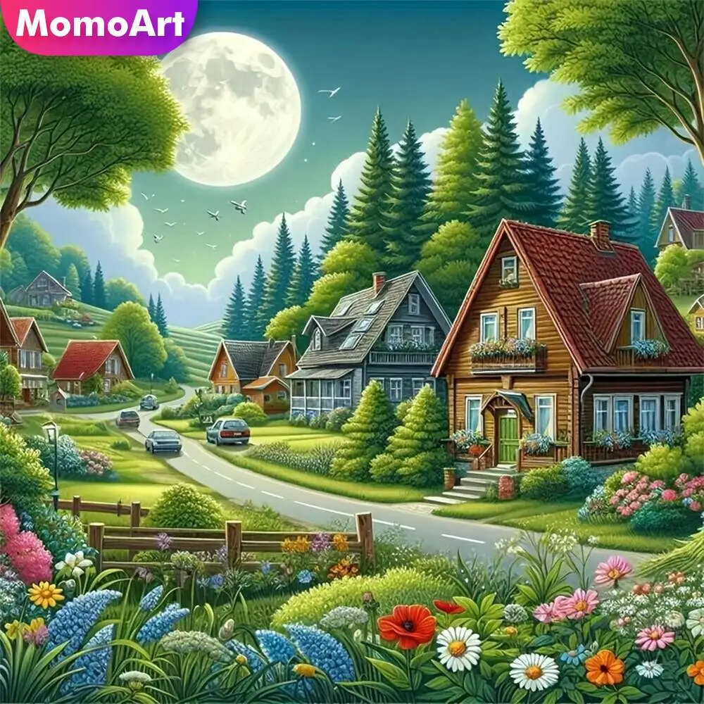 

Momoart Bear Алмазная мозаика животное полная круглая алмазная живопись лунная вышивка Новое поступление ручная работа хобби