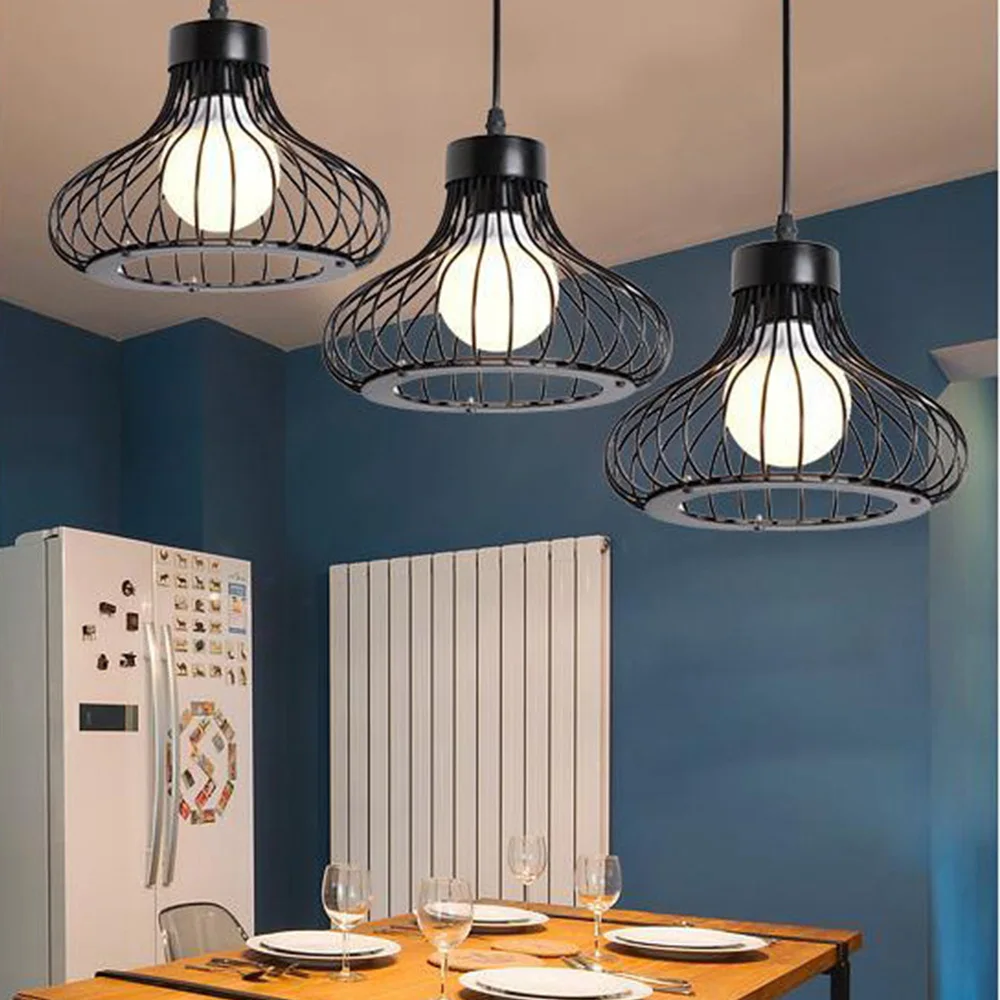 الثريا غرفة الطعام الثريا أباجورة مطعم مصباح الذهب الأسود الثريا الصناعية Win D الشمال مصباح بسيط Bedroo