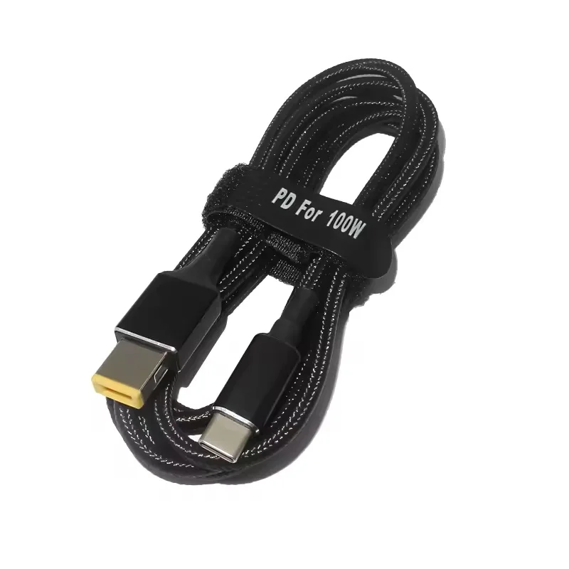 100W USB Type C Laptop Power Adapter Charging Cable Cord Dc Jack Plug Dual E-Mark Chip Converter for Hp Asus Lenovo Dell Laptops
