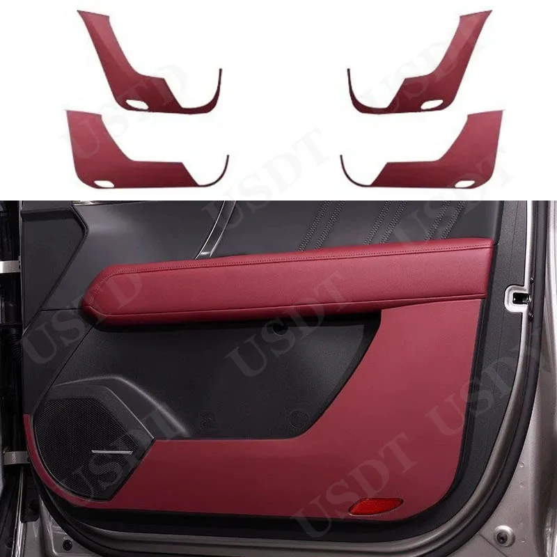 

For Great Wall GWM Tank 400 2024 2025 Leather Carbon Fiber Sticker Door Anti Kick Cover Door Sill Protection Mat Tank 400-Hi4T
