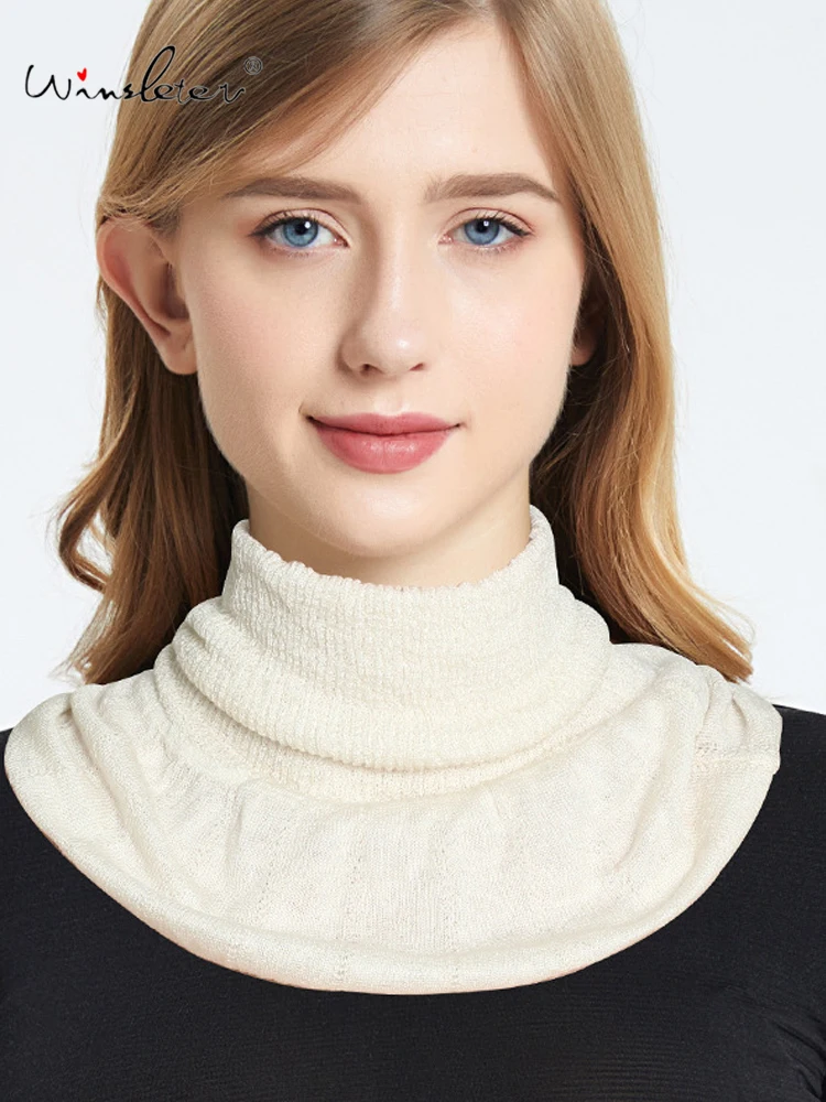 

Winsleter-Женский элегантный шарф из 100% натурального шелка, приятный для кожи, высокая эластичность, женские шарфы для защиты шеи, осень 2023, A58465CC
