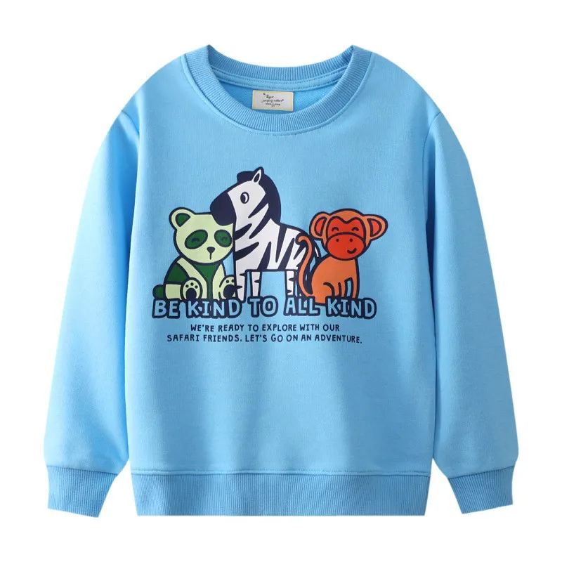 

Jumping Meters Girls Sweatshirts Autumn Spring Children's Clothing Animals Bees Print Long Sleeve Hooded Hot Selling Costume