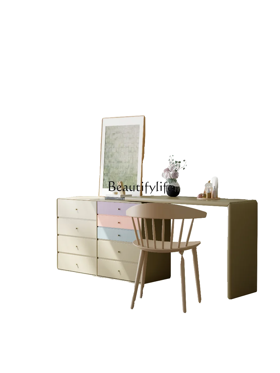 

Nordic Italian minimalist eight-bucket cabinet dresser table integrated bedside cabinet dresser