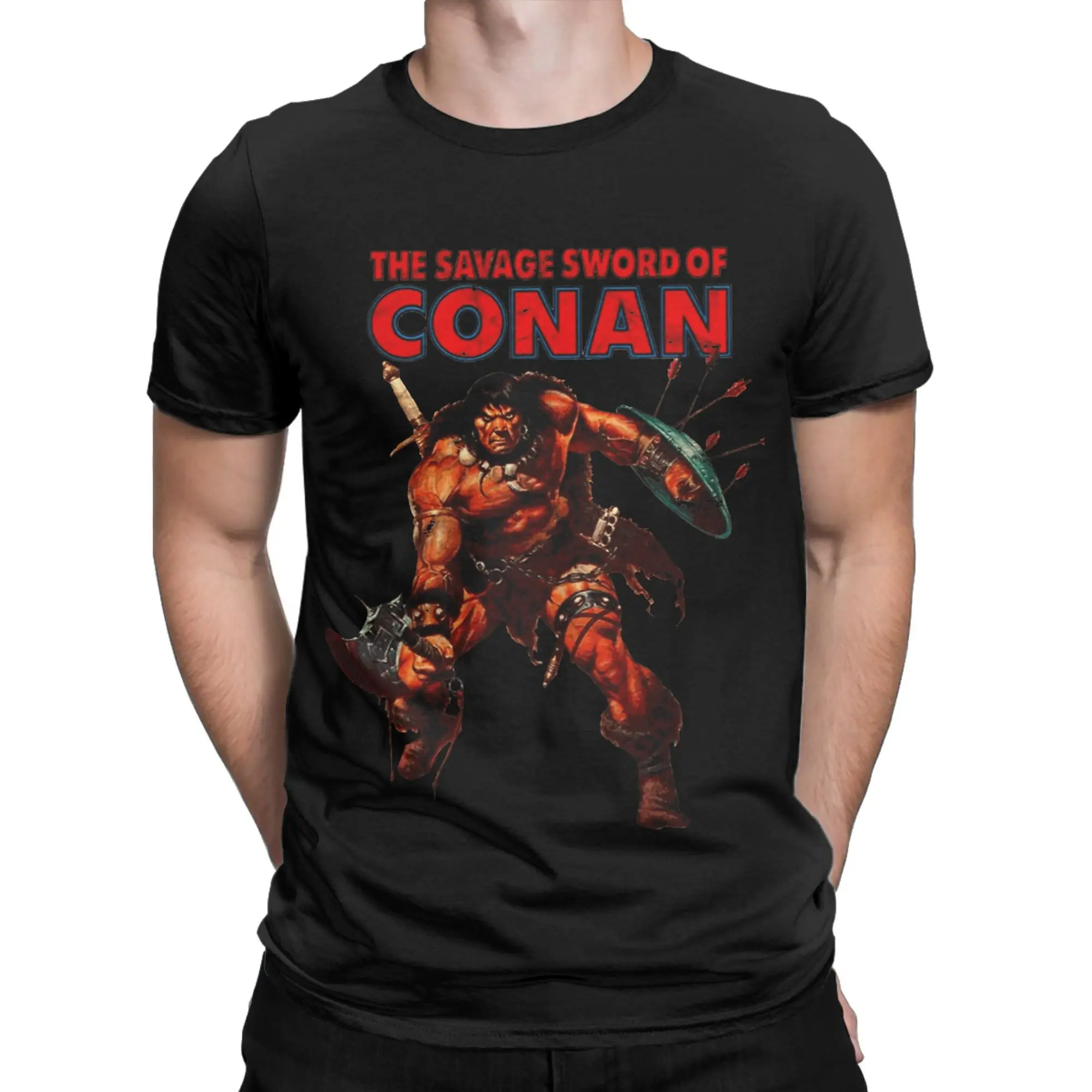 Conan the Barbarian  T-Shirt Summer Movie Novelty T Shirts Couple Cotton O Neck Plus  Clothing Short Sleeve Aesthetic Tshirt