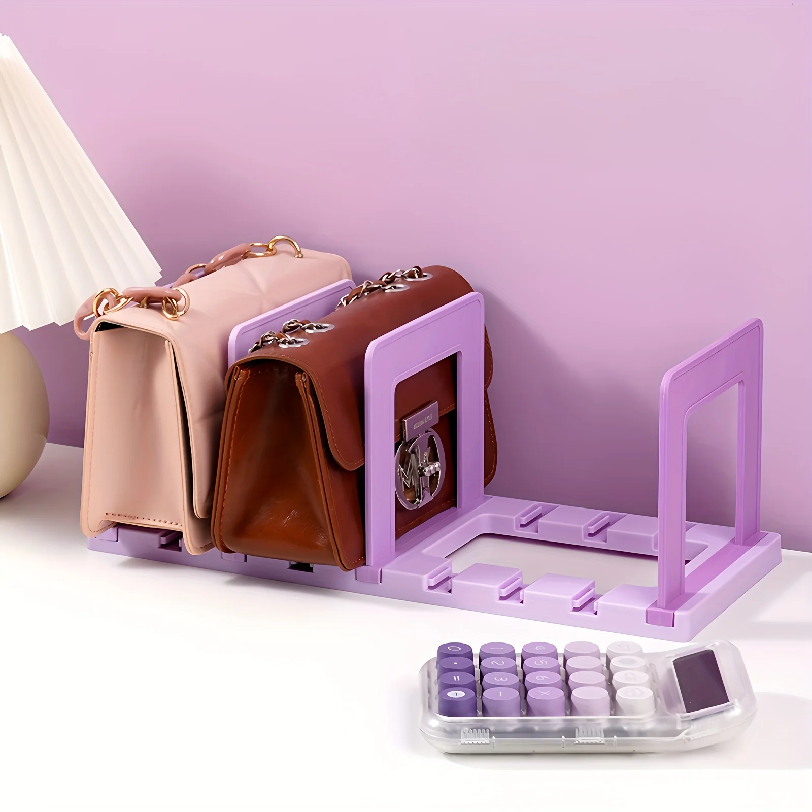 

3-Pack Gradient Color Storage Rack Detachable Adjustable Desktop Document Book Holder with 4 Columns Assembly Reading Shelf