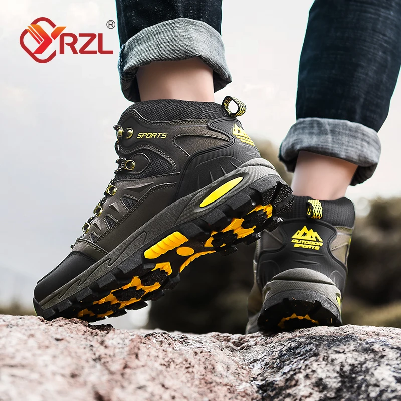 YRZL Men Climbing Shoes Outdoor Hiking Shoes Anti Slip Lightweight Sneakers for Men Comfortable Trekking Boots Running Shoes - Image 6