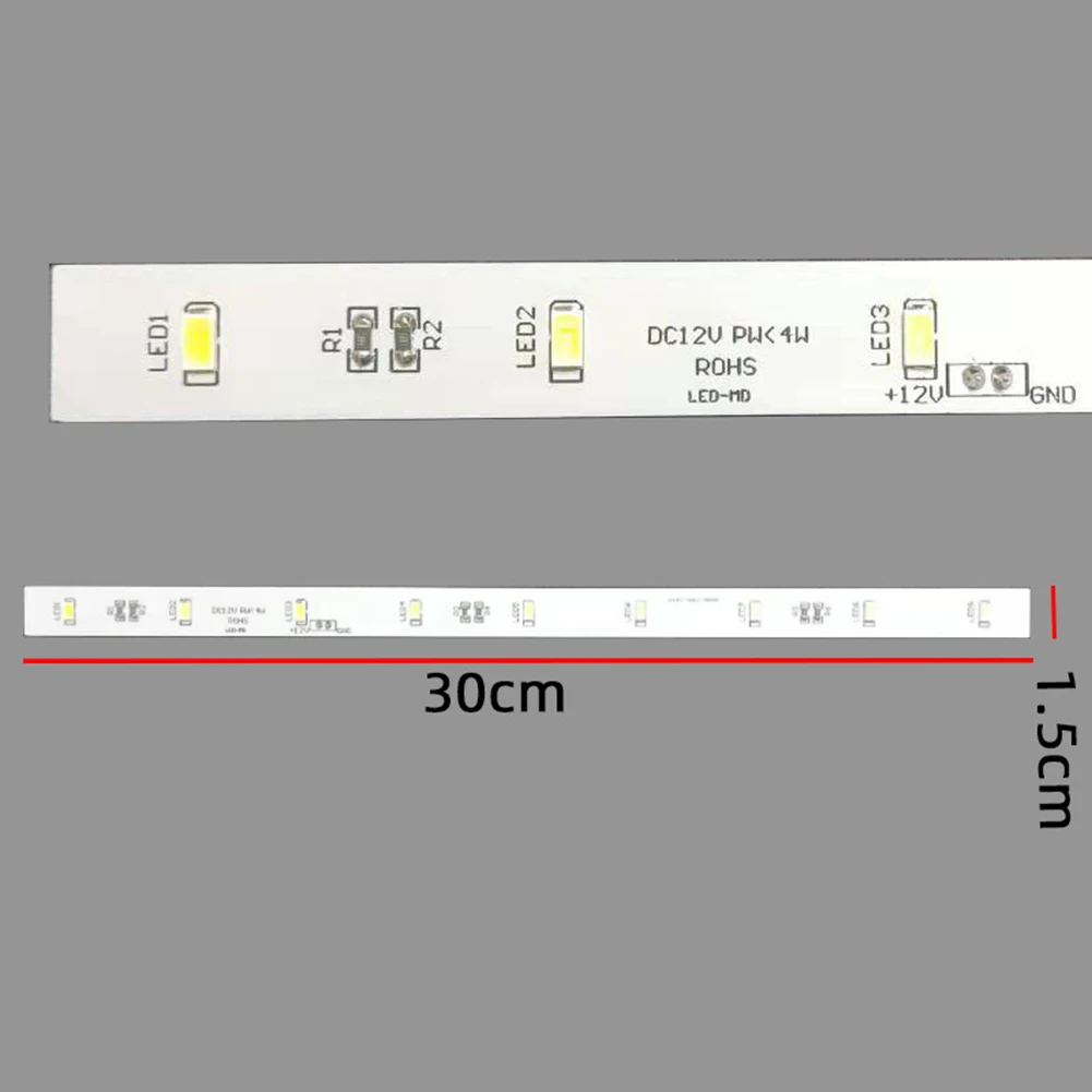 For Midea Refrigerator LED Light Bar Strip for BCD-432WGPZM BCD-482WTGM 17431000002863 DC12V 30x1.5cm PCB Board