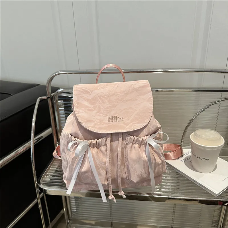 Advanced Butterfly Knot Backpack for Women, New Fashionable Travel Backpack, Korean Version Student Leisure Backpacks