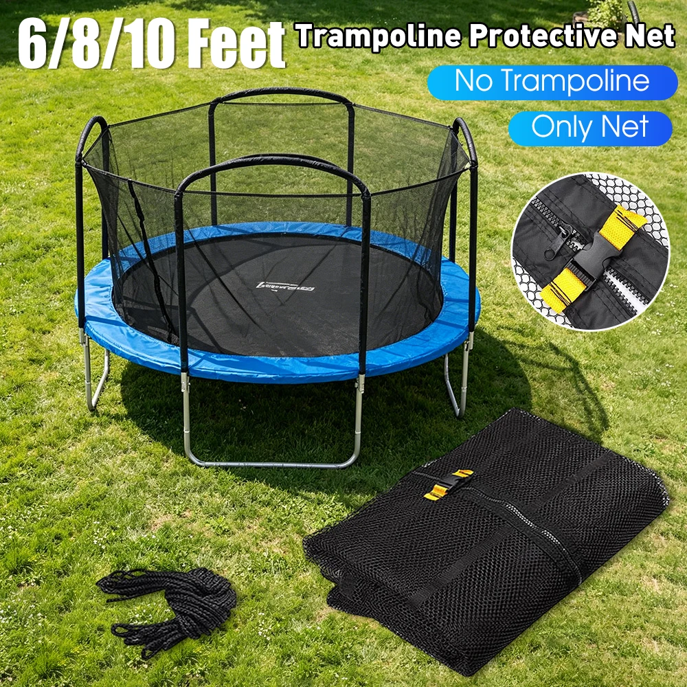 

Trampoline Protective Net 6/8/10 Feet Nylon Protection Guard Snap-in Trampoline Jumping Pad Safety Net Trampoline Accessories