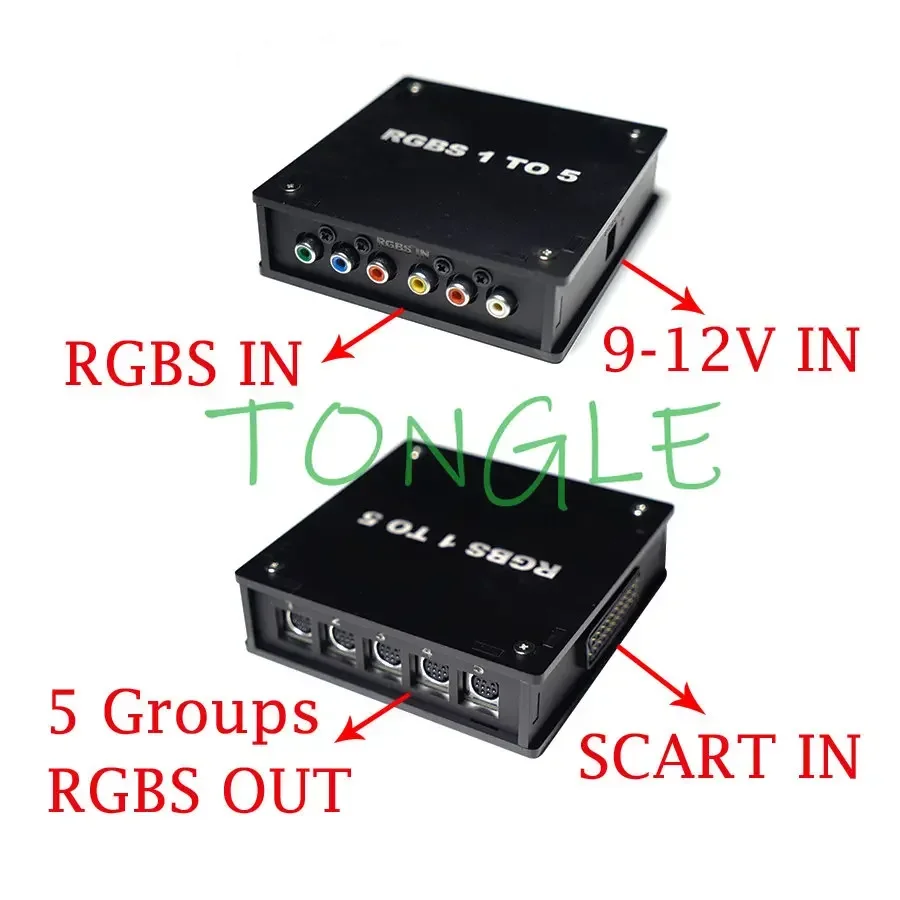 

Конвертер распределителя Multi Scart Switch, видео RGBS, переключатель SCART, устройство автоматического преобразования, акриловый корпус, выход 1 в 5