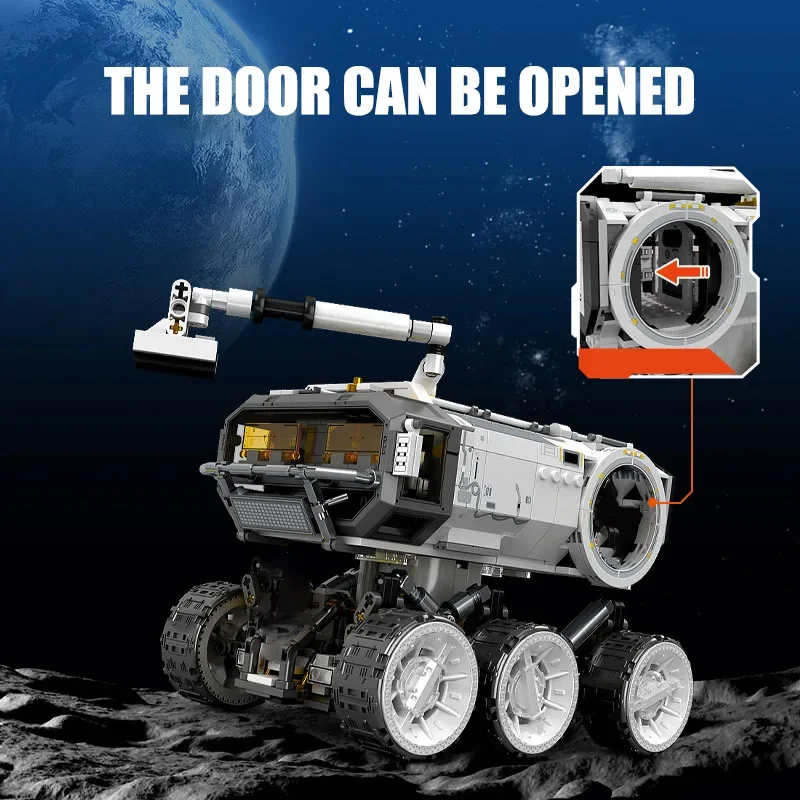 Technical 1182pcs Moon Base Carrier MOC Trasport Truck Building Blocks Car With Mechancial Arm Bricks Toys For Children Gifts