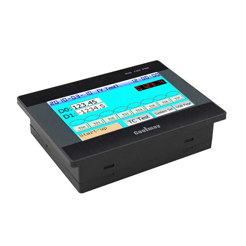 Coolmay 4,3 inch EX3S-8043H 12 digitale ingang 12 digitale uitgang Programmeerbare logische controller PLC HMI Geïntegreerde PLC HMI Alles in één