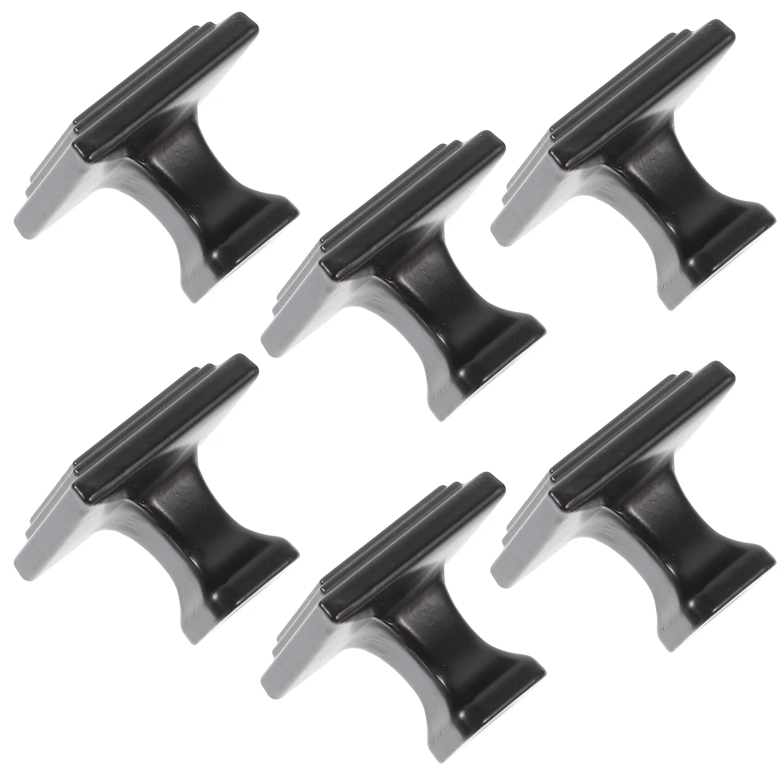 

6pcs Black Cabinet Knobs Square Modern Matte Aluminum Alloy Hardware for Kitchen Bathroom Dresser Drawers Cabinet Pulls