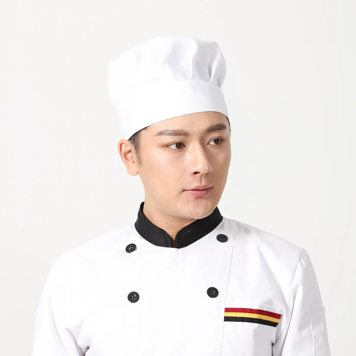 

1pc Mushroom Hat Chef Working Cap Adjustable For Various Head Circumference Soft Skin-Friendly Fabric Ideal For Cooking Baking