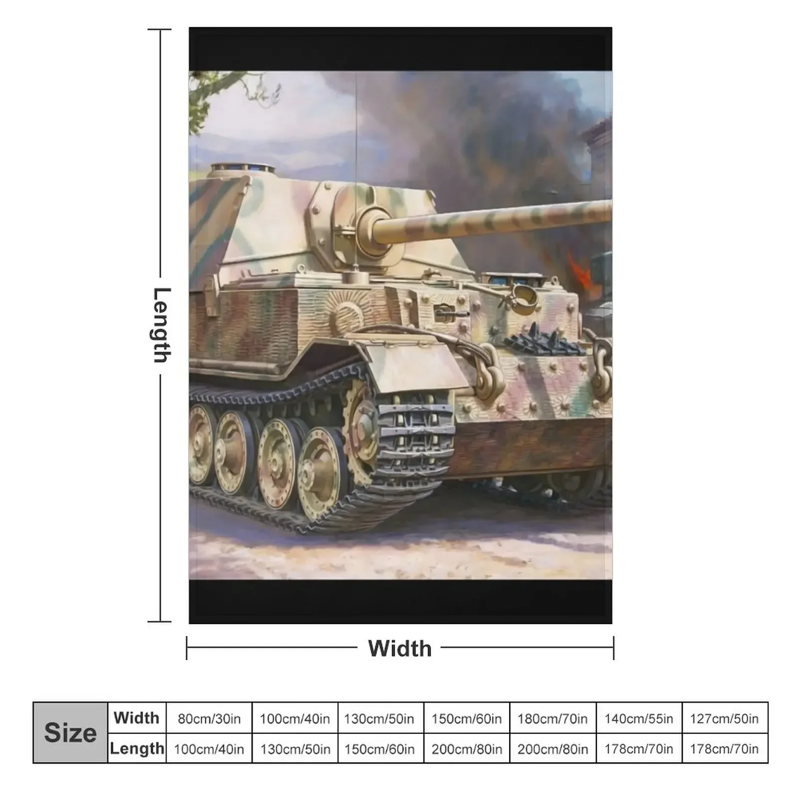 Panzer Elefant Throw Blanket For Sofa Thin Flannels Blankets