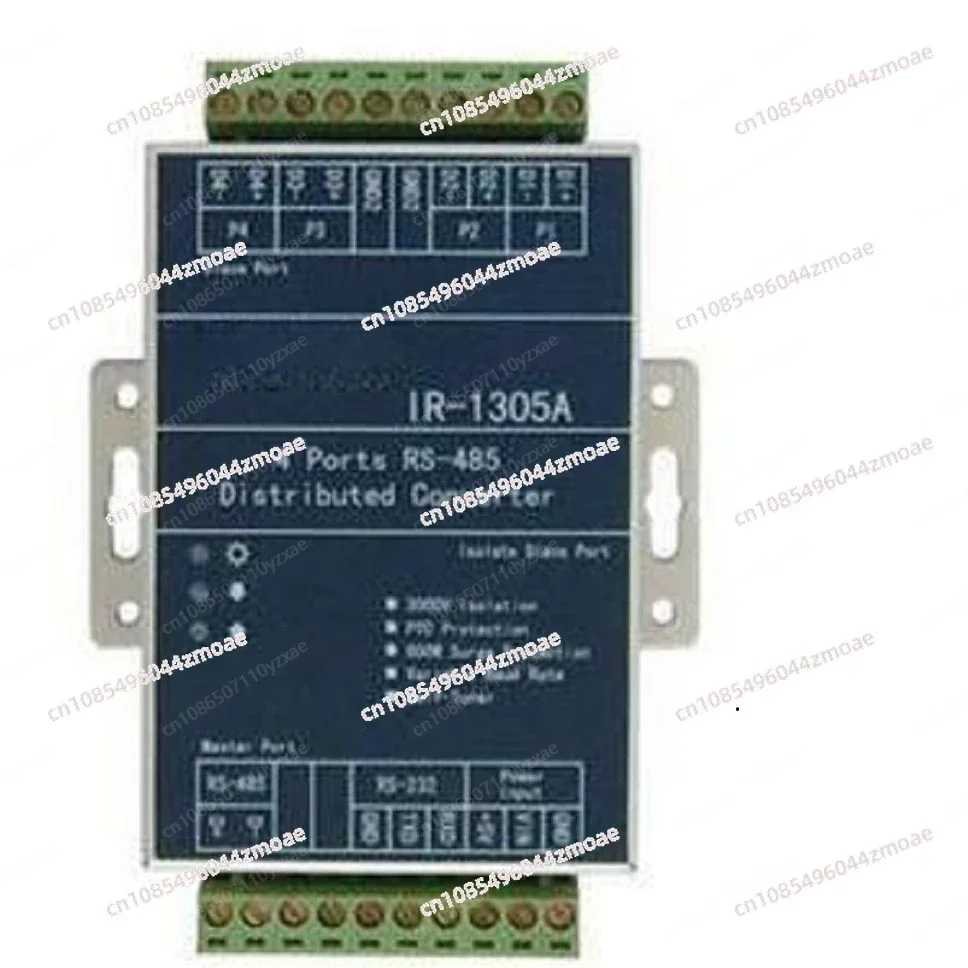 IR-1305A: Industrial-grade opto-isolated distributor RS-485/232 main port expands 4-way RS-485