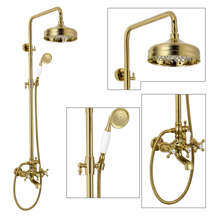 

The Factory Supplies Antique Brass Shower panel Sets for Bathroom Showers