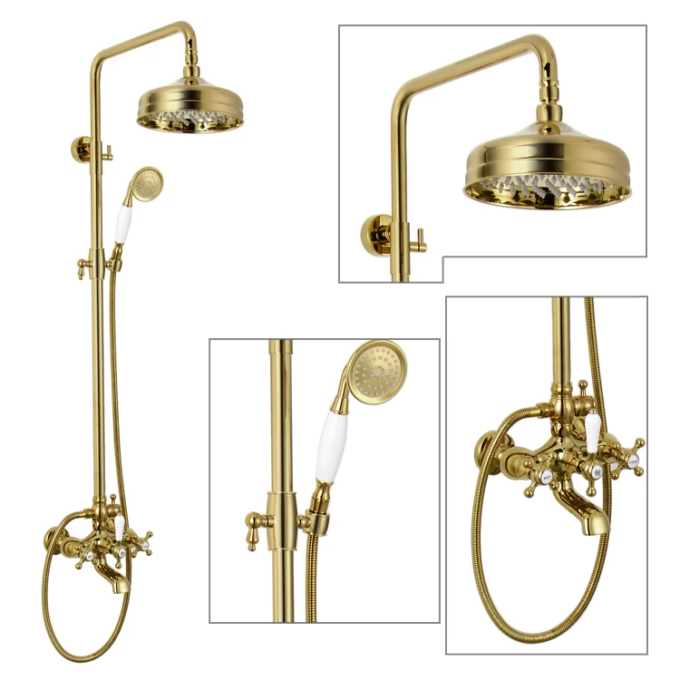 The Factory Supplies Antique Brass Shower panel Sets for Bathroom Showers