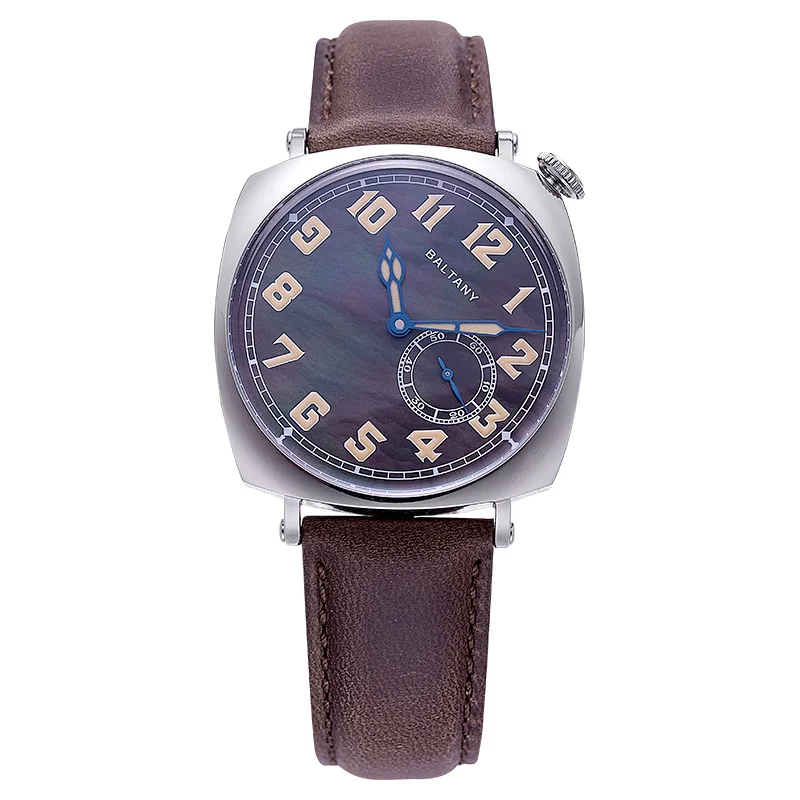 Baltany Men Automatic Watch 38mm Retro Square Mechaical Wristwatch 5ATM Waterproof Sapphire Mirror ST1701 ST1700