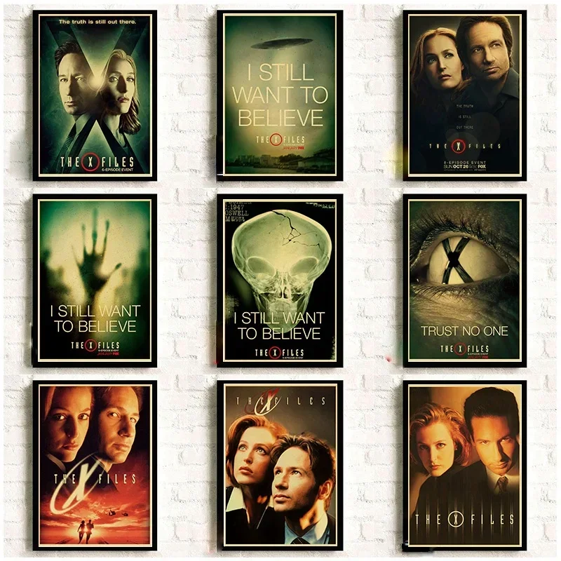 Lot Style Choose The X-Files Posters Alien UFO TV Series, Art Picture Print Canvas Poster, Home Wall Decor