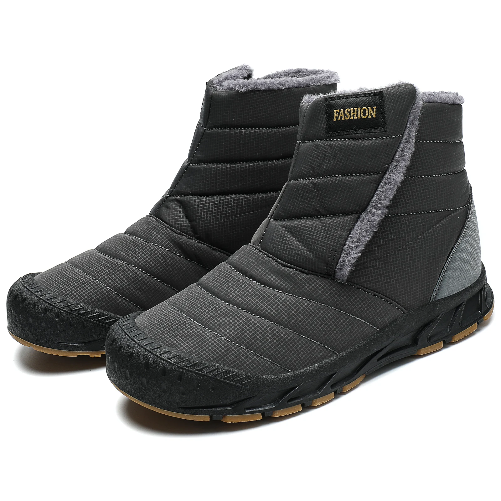 

New Men's and Women's Outdoor Cross-Border Large Size Waterproof and Non-Slip Snow Boots Plus Velvet Warm Cotton Shoes