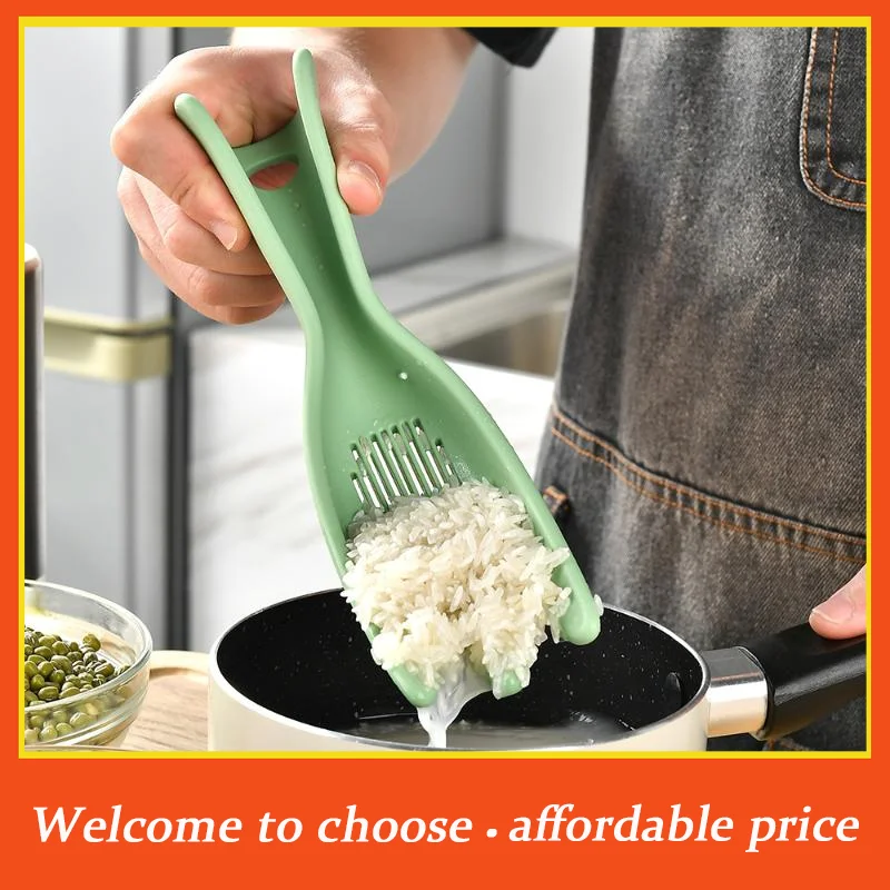 **Silicone Rice Sieve Spoon Multifunctional Kitchen Drain Colander With Handles Rice Bowl Strainer Rice Washing Tools'