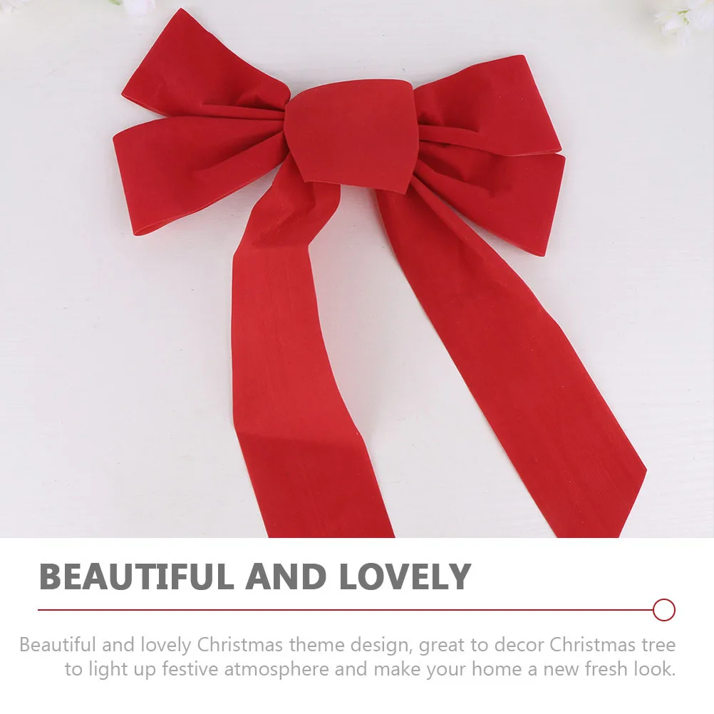 

12Pcs Soft Fabric Bowknot Christmas Tree Ornament Party Decorations Xmas Bowknot Red Classic Decor Party Decor Supplies