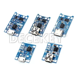 5 uds Micro USB 5V 1A 18650 TP4056 módulo de cargador de batería de litio placa de carga con protección funciones duales 1A Li-ion