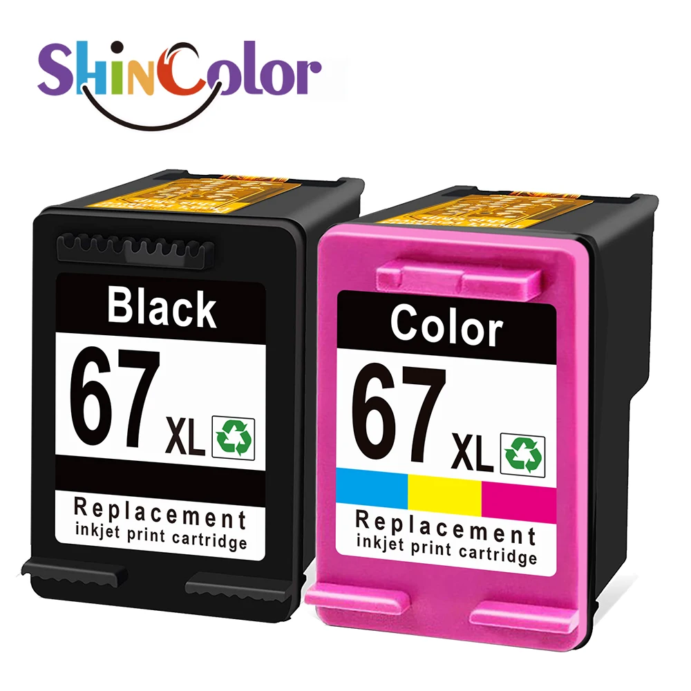 shincolor cartucho para impressora hp 2700 tinta para hp67 hp 67xl cartuchos de tinta hp deskjet 2700 tinta para envy series 4200 6020 6030 6400 6430 01