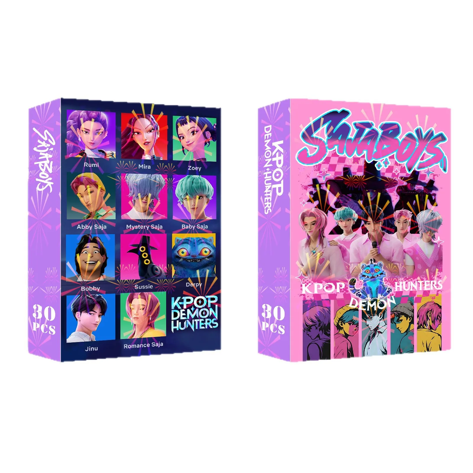 30 KPop Devil Hunter   Gaza Boys & Huntrix Girls LOMO Cards, Anime Photo Cards Collectible Set,