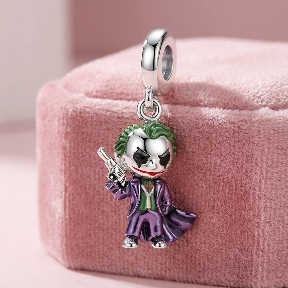 DSN creative Disney charms enamel cartoon cute Joker Cheshire cat pendant for snake chain bracelet POP style jewelry accessories