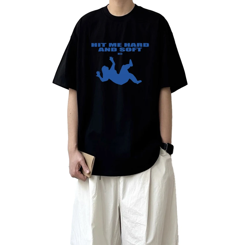 

Summer Billie Hit Me Hard Oversized t-shirt Crew Neck 100% Cotton Men Women short sleeve t-shirts Fashion Streetwear Unisex Tops
