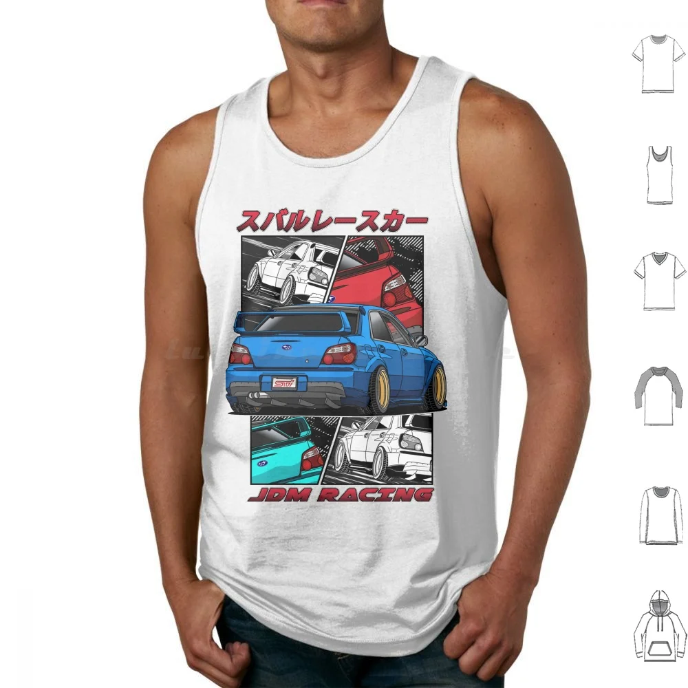 Jdm Subie Impreza Wrx Sti Street Racing Tank Tops Vest Sleeveless Guyvit Impreza Wrx Sti Subie Bugeye Blobyeye Hawkeye Evoeye