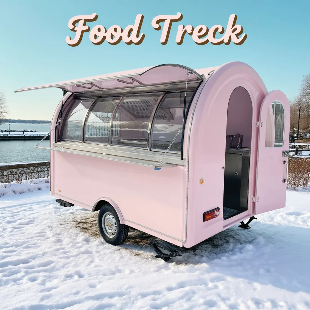 

Концессионный пищевой грузовик, высококачественная заводская цена, прицеп для еды с полным кухонным прицепом для кофе