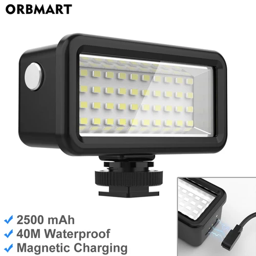 Imagen 1 del producto Luz Led impermeable para vídeo y buceo, lámpara subacuática, iluminación de fotografía para GoPro 11/10 Sjcam Yi DJI Osmo, cámara de acción para teléfono móvil