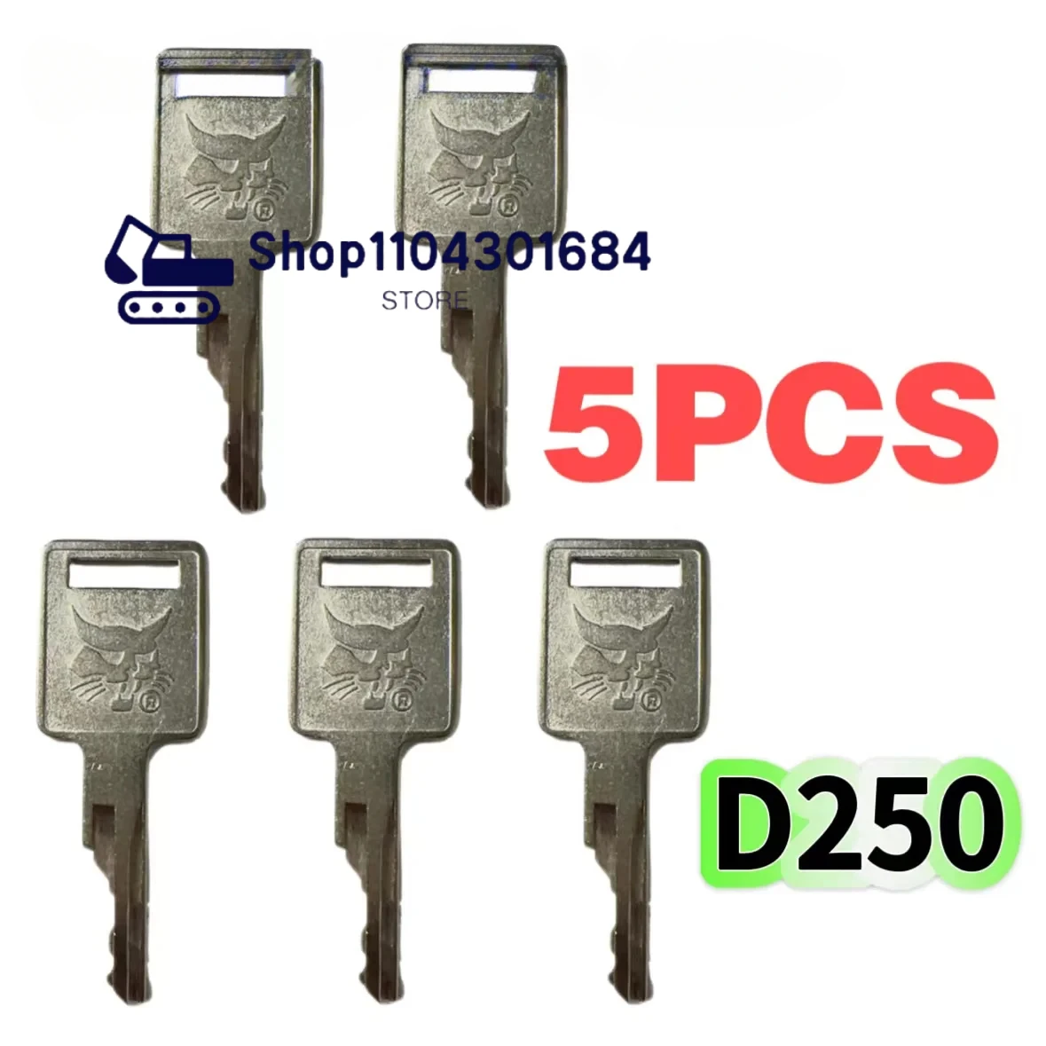 

Ключ зажигания D250, 5 шт., для мини-экскаваторов Bobcat с бортовым поворотом 6693241