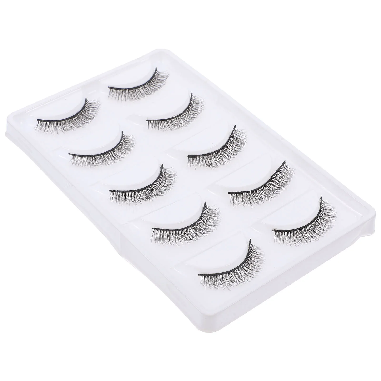 

5Pairs Long False Eyelash Natural Eye Lashes Extension Fashion Makeup Eyelashes Bright Attractive Daily Party Fake Eyelash