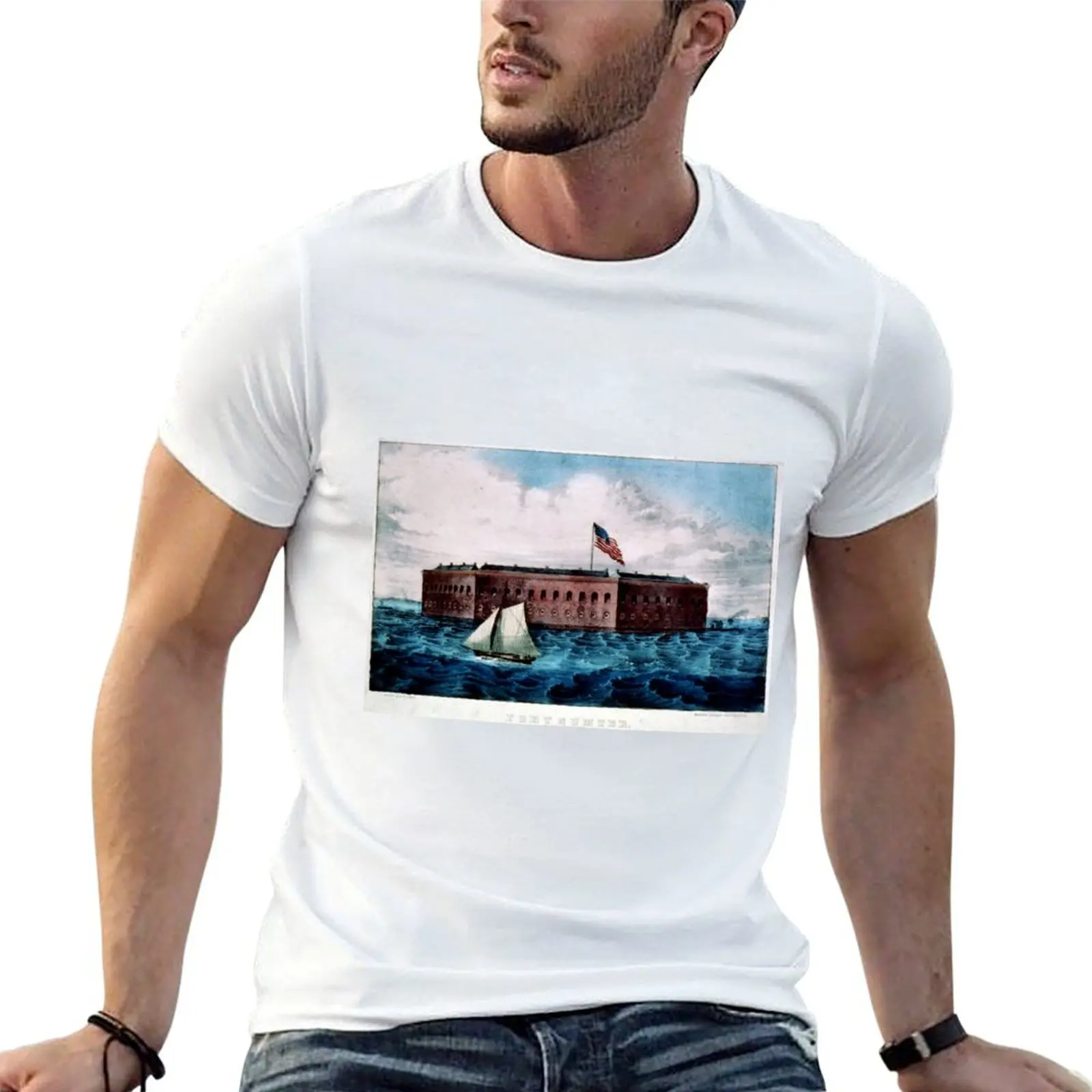 Fort Sumter - Charleston Harbor, S.C. - 1870 T-Shirt Essential Solid Color T-Shirt