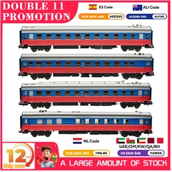 HERIS Train Model Carriage HO 1/87 17104 SZD Russian Railways Passenger Carriage 1 Section/4 Section Set Optional Rail Car Toy